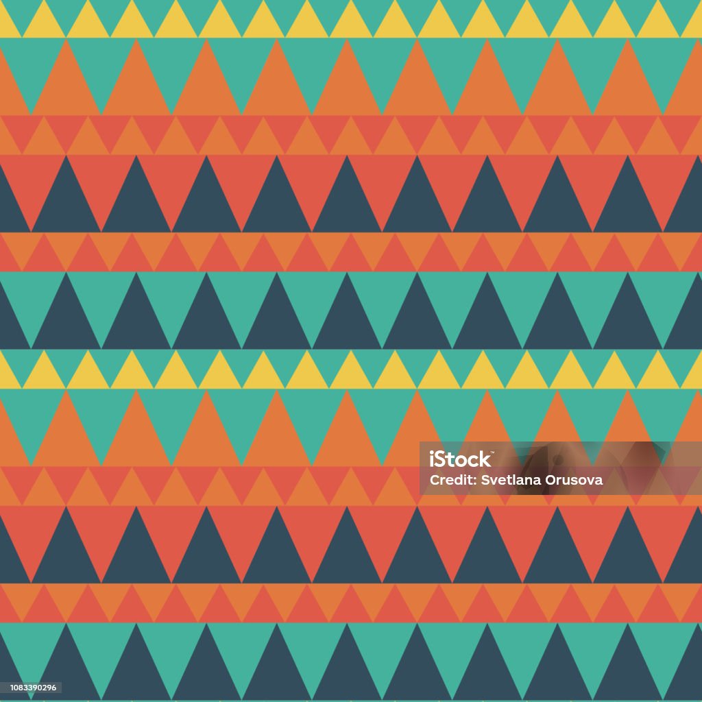 Triangular Forest Mountain Seamless Pattern Stock Illustration ...