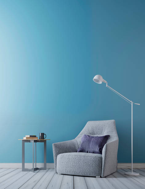istock mock up empty wall in modern interior background, Scandinavian style 1083395162