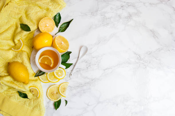 istock Cup of tea and lemon 1083395490