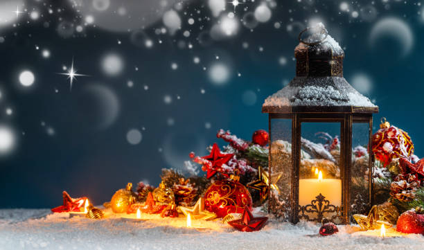 istock Lantern and christmas decoration 1083395826