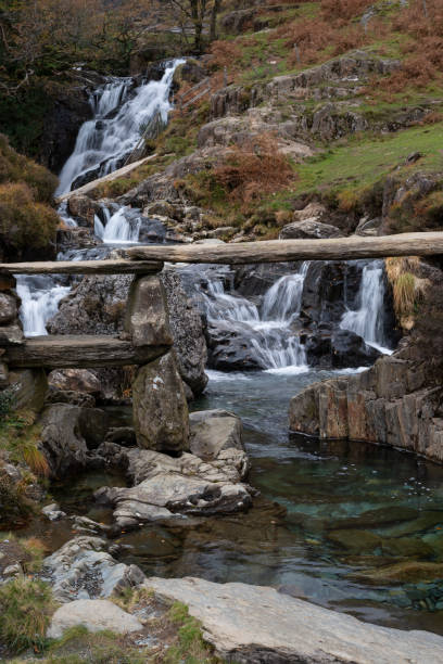 istock Stone Foot Bridge Across Mountain Pool, Snowdonia 1083404596