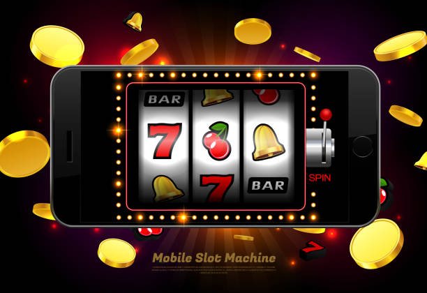 mobile phone casino slot machine mobile phone casino slot machine vector illustration coin operated stock illustrations