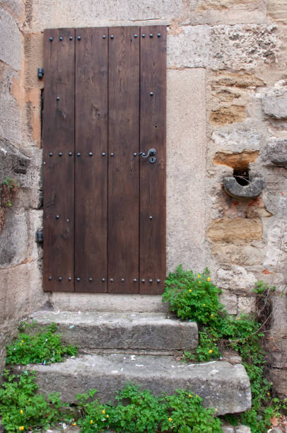 istock Old Wooden Door with Stone Steps 1083417054