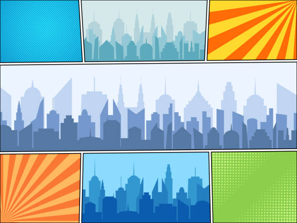 Skyscraper Humor Cartoon Superhero With Skyscraper Background Illustrations, Royalty ...
