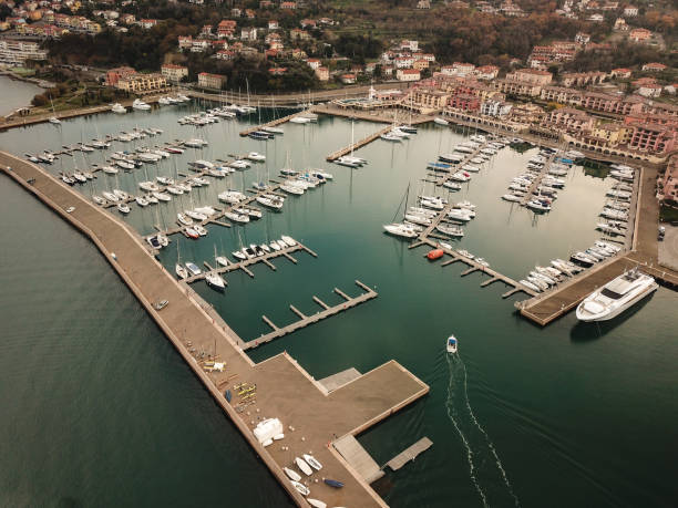 istock Arial of Boats in Marina 1083418054