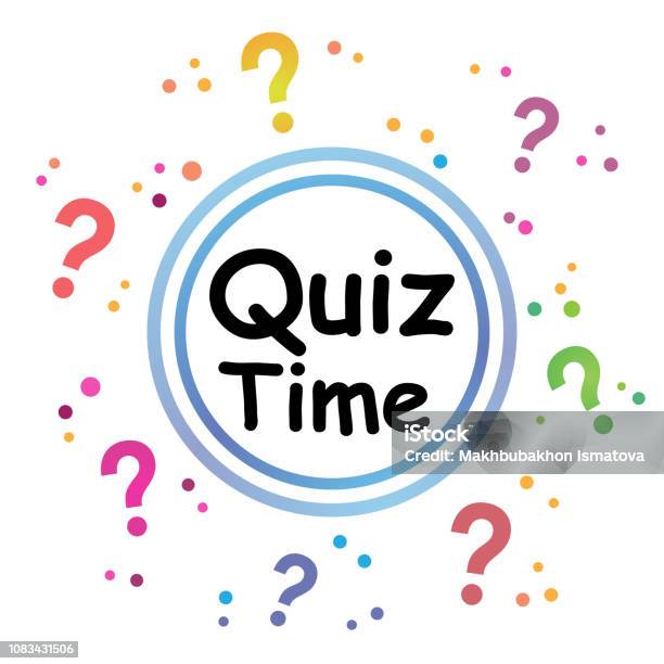 Quiz time, question mark banner design template Stock Photo - Alamy
