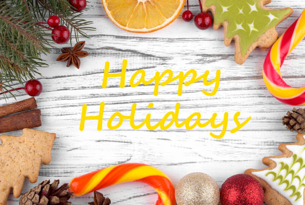 istock Greeting card with text Merry Christmas. 1083437440