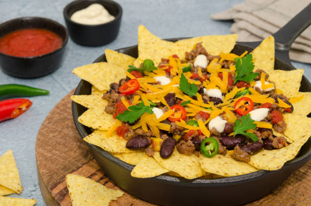 istock Nachos supreme. Mexican food nachos. 1083438596