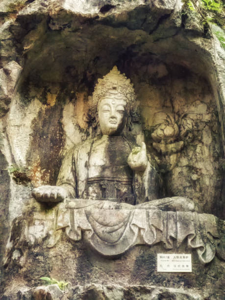 istock Fine buddhist stone carvings 1083438880