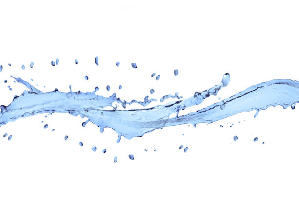 istock Blue water splash isolated on white background 1083451488