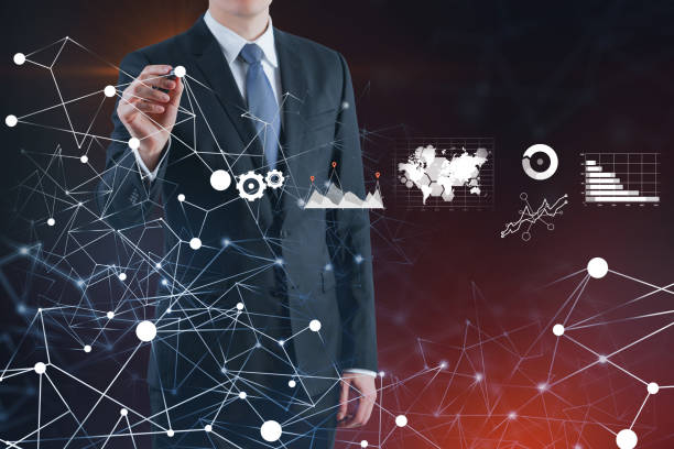 istock Businessman working with infographics 1083457186