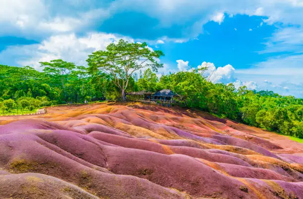 Photo of Seven Coloured Earth on Chamarel, Mauritius island, Africa