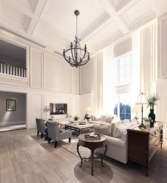 istock 3D render of Modern Living Room 1083464122