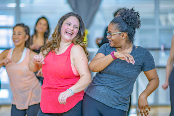 istock Women's dance fitness class 1083469904