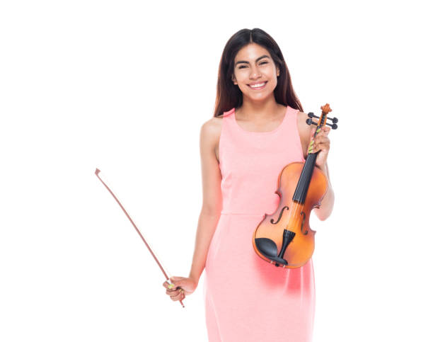 istock Beautiful young latina playing the violin 1083474750