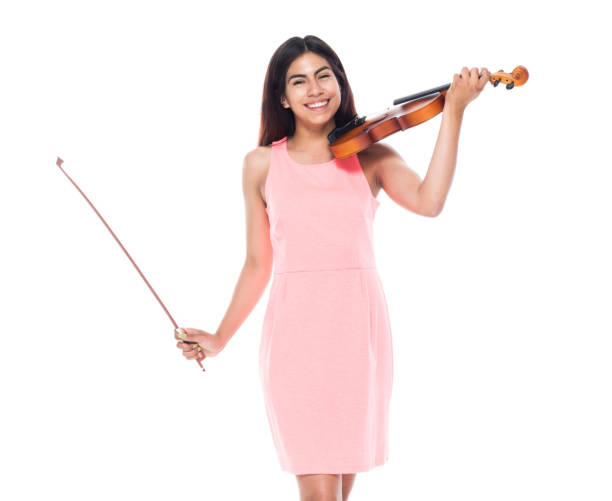 istock Beautiful young latina playing the violin 1083474808