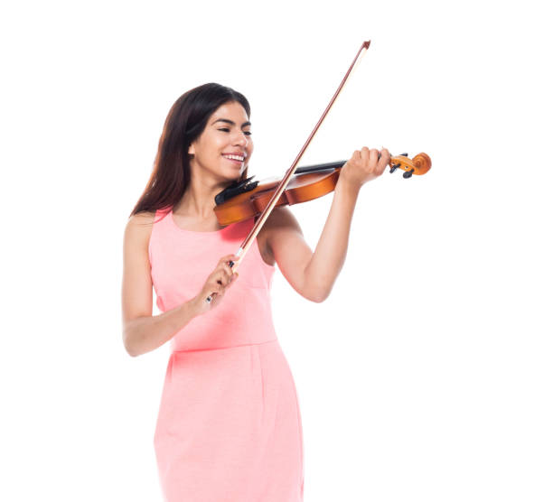 istock Beautiful young latina playing the violin 1083474810
