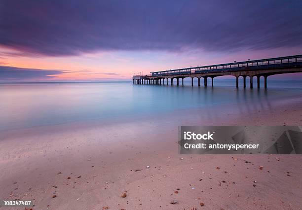 Boscombe Pier Bournemouth Twilight Stock Photo - Download Image Now - Beach, Bournemouth - England, UK