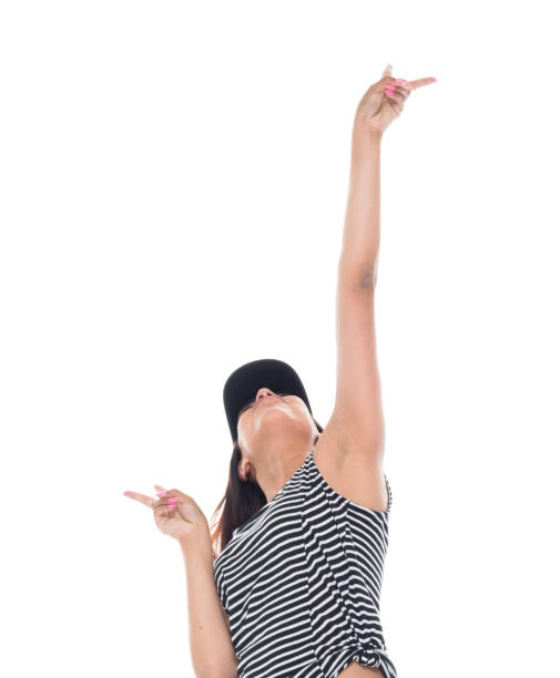 istock Cute latino woman looking up 1083474878