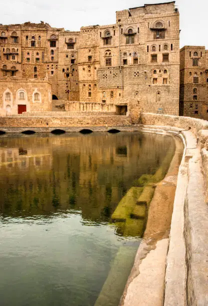 The cistern that supplies water to the people of Thula, and village in Yemen