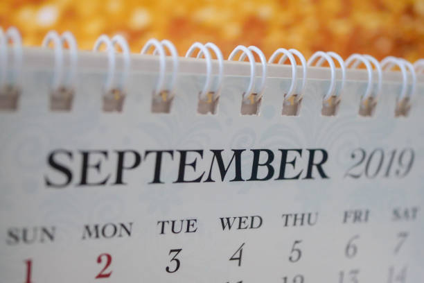 istock Close up calendar of September 2019 1083477018