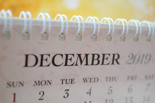 istock Close up calendar of December 2019 1083477038