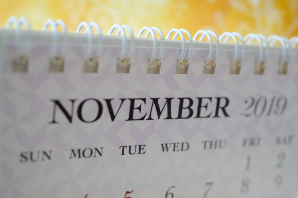 istock Close up calendar of November 2019 1083477072