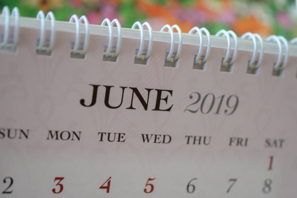 istock Close up calendar of June 2019 1083477098