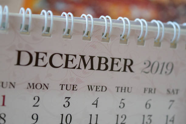 istock Close up calendar of December 2019 1083477158