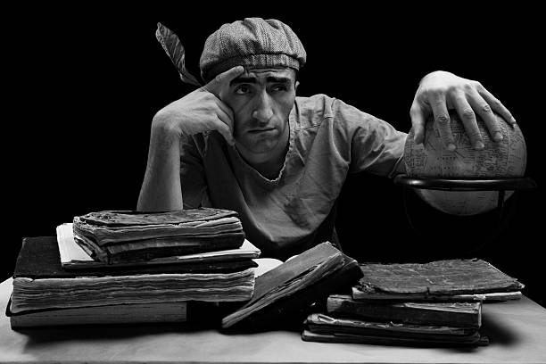 Poor medieval writer in lack of inspiration