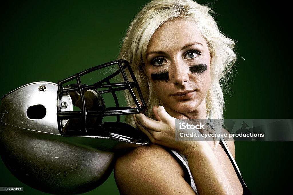Junge Athletic woman basball Helm - Lizenzfrei Attraktive Frau Stock-Foto
