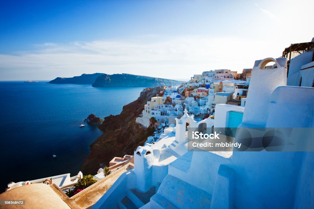 Ilha de Santorini ao pôr do sol - Royalty-free Oia - Santorini Foto de stock