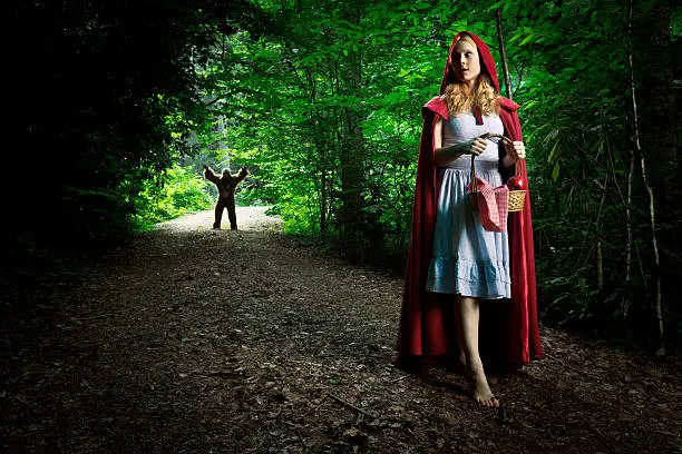 Little Red Riding Hood (the sequel) after defeating the wolf, she got a new enemy, enter bigfoot.