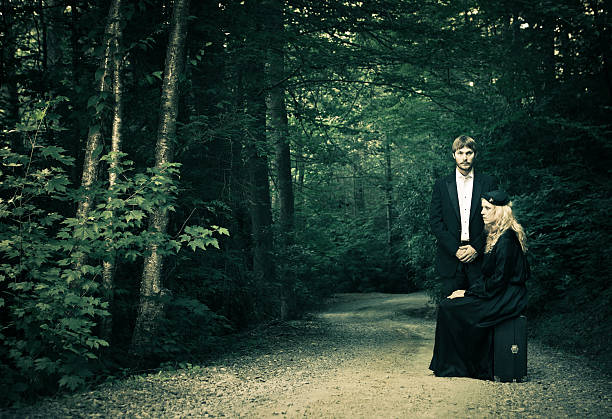 istock young couple dress with mourning clothes 108348513