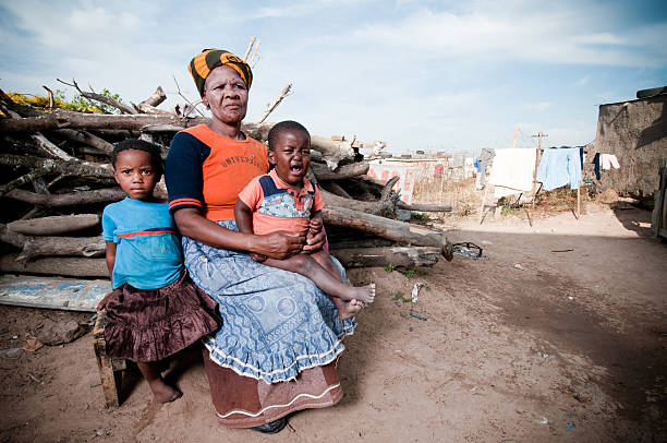 Schlechte afrikanische Familie – Foto