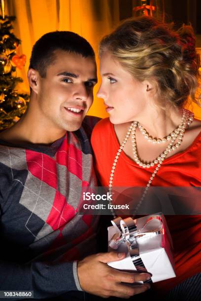 Christmas Gifts Stock Photo - Download Image Now - 20-29 Years, Adult, Adults Only