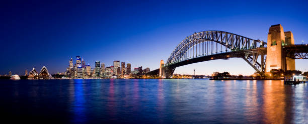 istock Sydney Harbour Bridge and City Skyline in Australia 108348897