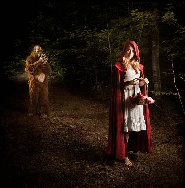 istock Little Red Riding Hood lost in the forest 108349139
