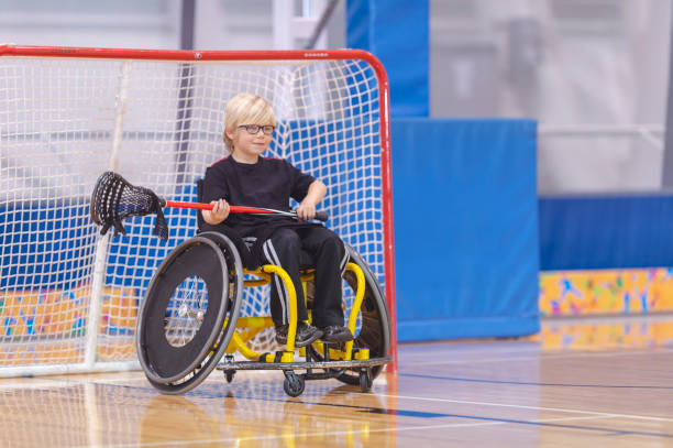 Goaltender in a wheelchair