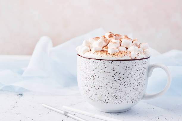 istock Hot chocolate or cocoa with whipped cream and marshmallow candy 1083499994