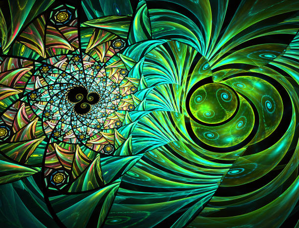 istock Geometric design. Mosaic Stained glass texture 1083501666