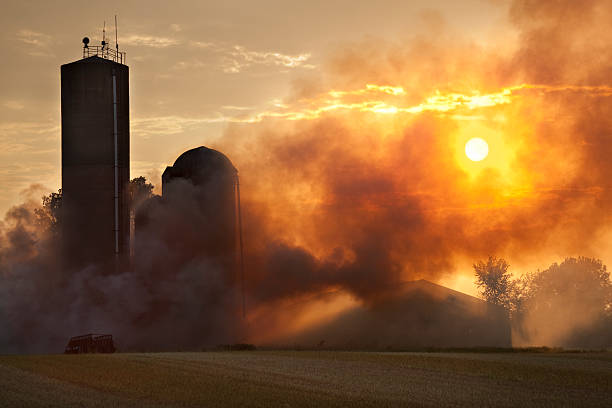 istock Barn Fire in the Light of Sunset 108350231