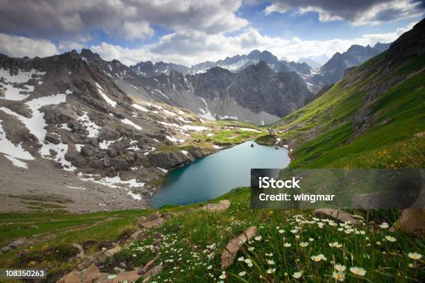 Alpin Lake Gufelsee In Tirol Austria Stock Photo - Download Image Now - Austria, Beauty In Nature, Blue