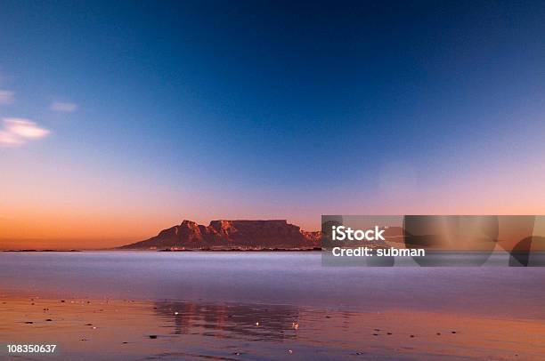 View Of Table Mountain Stock Photo - Download Image Now - Table Mountain South Africa, Cape Town, Sunset