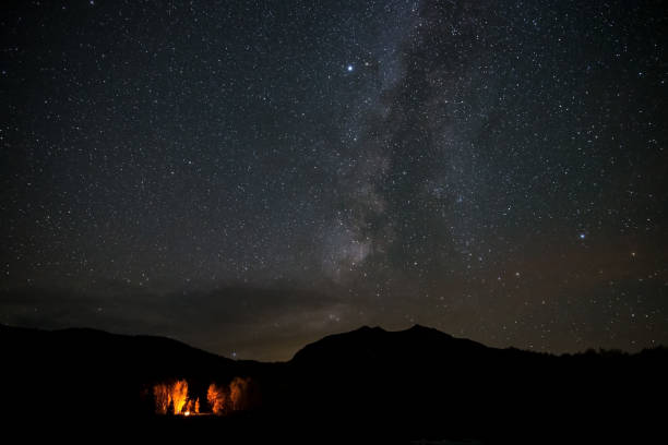 istock A warm glowing camp fire on a cold fall night under the Milky Way galaxy near Crested Butte, Colorado. 1083508980