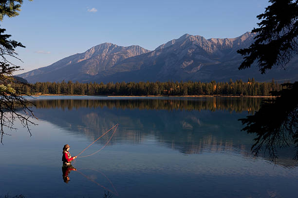 istock Fly Fishing In Rocky Mountains, Alberta, Canada 108350936