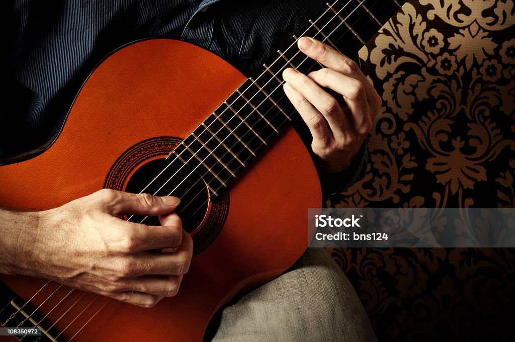 Klassische Gitarrenmusik - Lizenzfrei Klassische Gitarre Stock-Foto