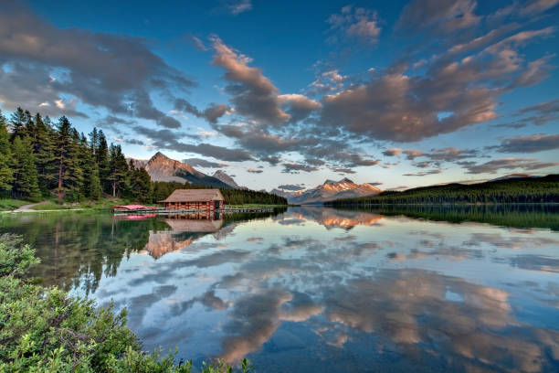 istock Boathouse on an alpine lake 108351107
