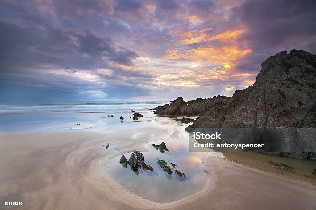 Atlantic Sunset  Beach Stock Photo