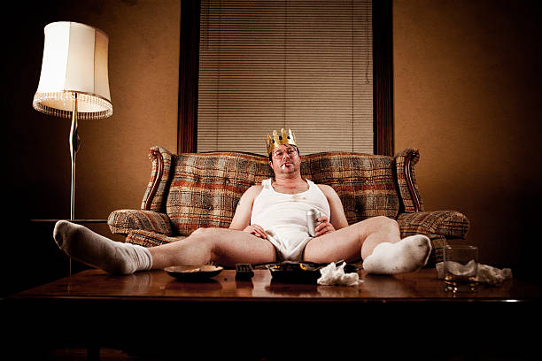 White Trash Series: King of his Castle stock photo